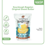 Nourish Sourdough Bagelen Original Sweet Butter 80 gr - 100% Sourdough, Tanpa Gula Rafinasi, Grass Fed Butter
