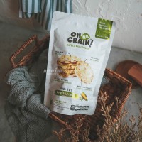 Oh Ma Grain, Organic Brown Rice Cakes Roasted Corn 45 gr
