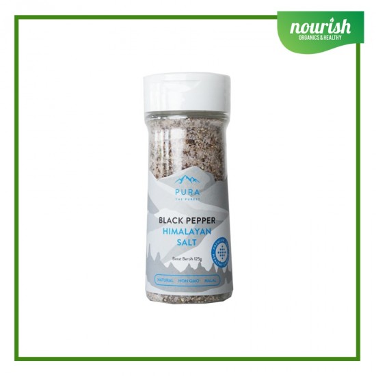 PURA BLACK PEPPER Himalayan Salt NON GMO 125g