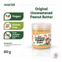 Nourish Original Unsweetened Peanut Butter - 80 gram