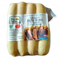 COCKTAIL Big Farm Beef Ribs Sausage Sosis NO MSG 8pcs 285g